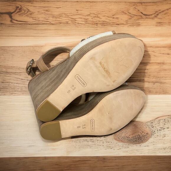 New With Tags Y2K Coach Q1192 Hanson Wedge Sandals Size 7.5M - Picture 7 of 8